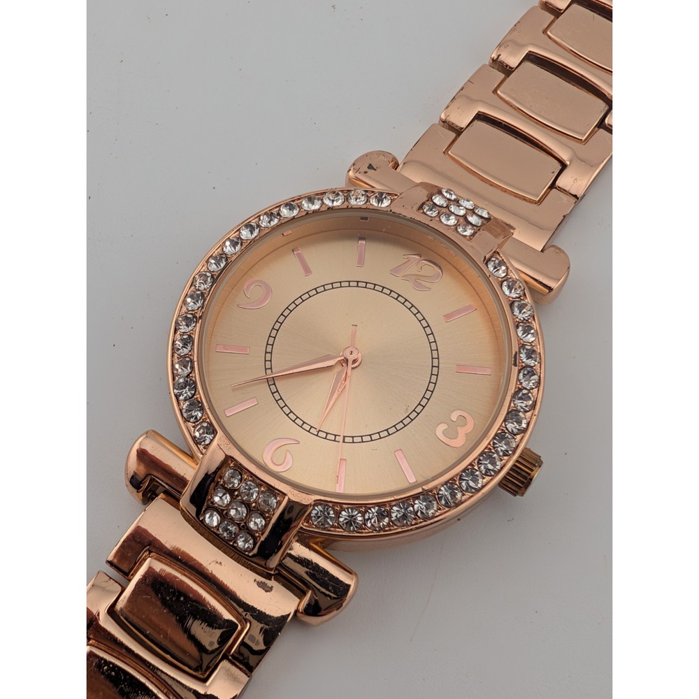 Charter Club Watch‎ Women 36mm Case Crystal Bezel 7" Band- New Battery